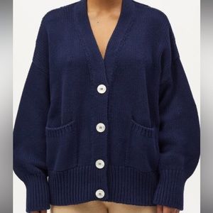 Babaa cardigan no16 navy cotton
